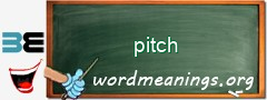 WordMeaning blackboard for pitch